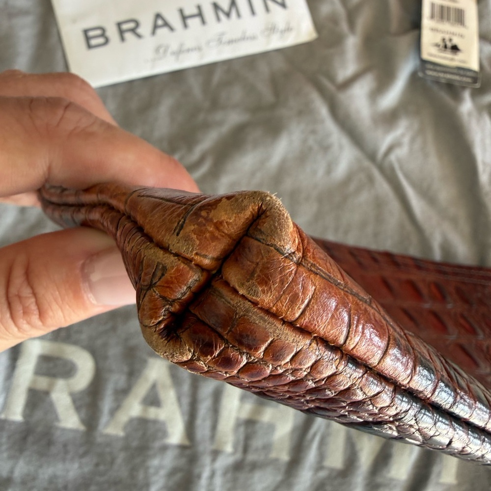 Brahmin Tan Crocodile Embossed Wristlet - Picture 4 of 6